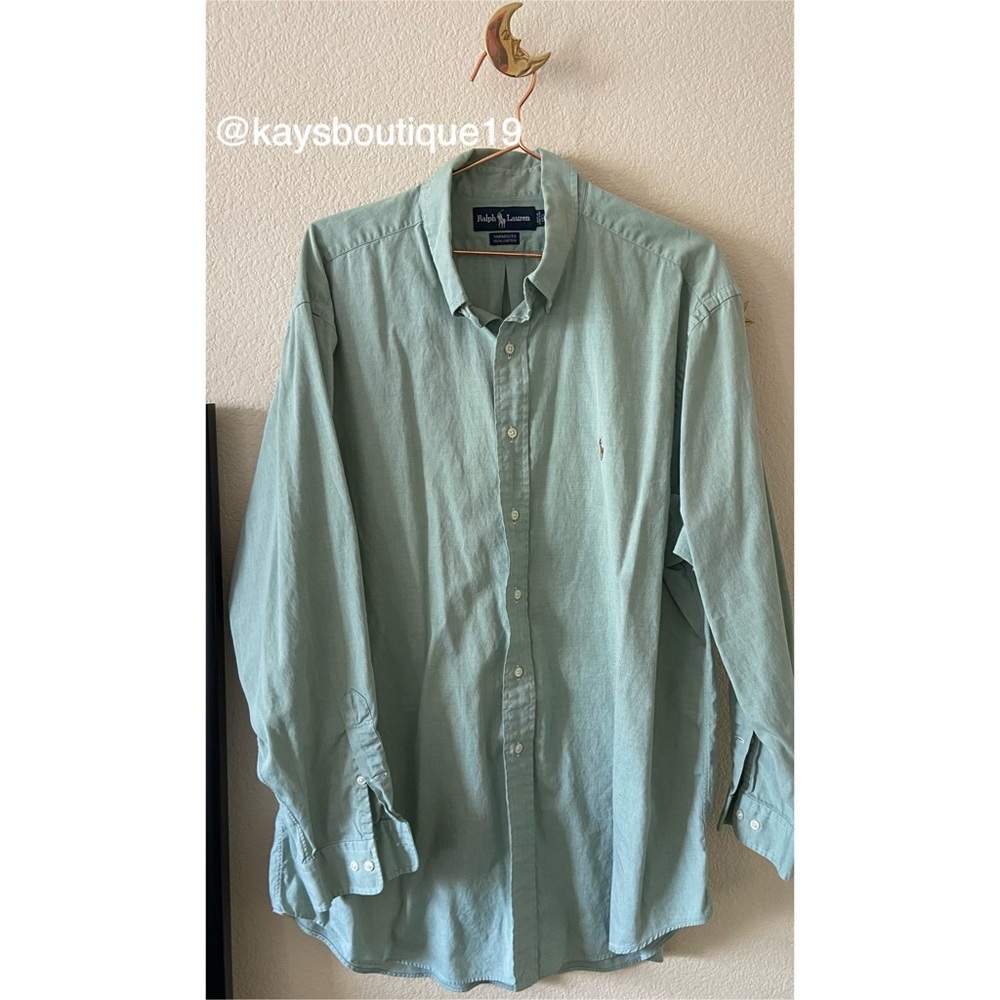 Ralph Lauren Yarmouth Button Up Shirt Size Neck 17.5 (34/35)
